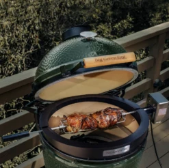 Big Green Egg Rotisserie BBQ Spit -BuitenBBQ Verkoopwinkel big green egg rotisserie bbq spit 4
