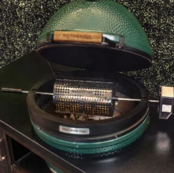 Big Green Egg Rotisserie BBQ Spit -BuitenBBQ Verkoopwinkel big green egg rotisserie bbq spit 6
