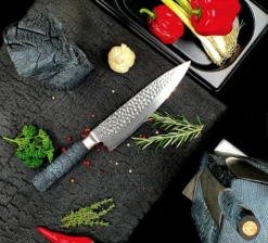 Cuttworxs Flamewood Koksmes Damaststaal VG10 -BuitenBBQ Verkoopwinkel cuttworxs flamewood koksmes damaststaal vg10 2