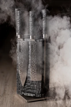 Cuttworxs Flamewood Koksmes Damaststaal VG10 -BuitenBBQ Verkoopwinkel cuttworxs flamewood koksmes damaststaal vg10 4