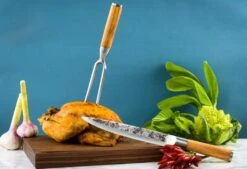 Forged Olive Trancheer Vork -BuitenBBQ Verkoopwinkel forged olive trancheer vork 2