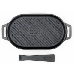 Ooni Gietijzeren Grizzler Pan Met Afneembare Greep En Houten Bord -BuitenBBQ Verkoopwinkel ooni gietijzeren grizzler pan met afneembare greep 3