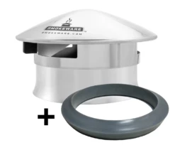 Smokeware Adapter RVS Chimney Cap -BuitenBBQ Verkoopwinkel smokeware adapter rvs chimney cap
