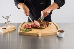 Tridens Brushed Fork & Goyon-Chazeau Cutting Set -BuitenBBQ Verkoopwinkel tridens brushed fork goyon chazeau cutting set 2